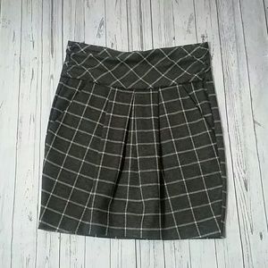 GRASS COLLECTION Gray Plaid Skirt Women's Size 5
